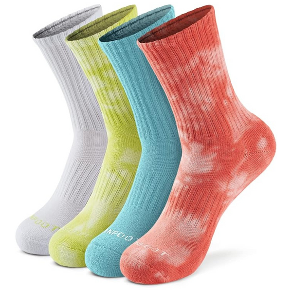 4-Pairs Monfoot Unisex Athletic Cushion Crew Socks