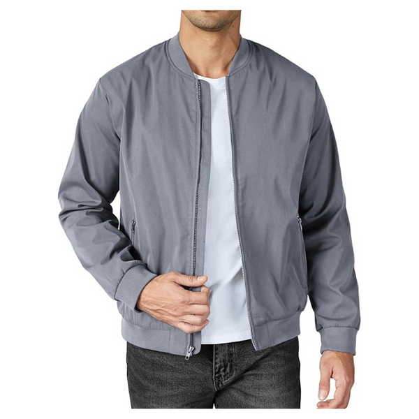 Men's Lightweight Casual Zip Up Bomber Jacket