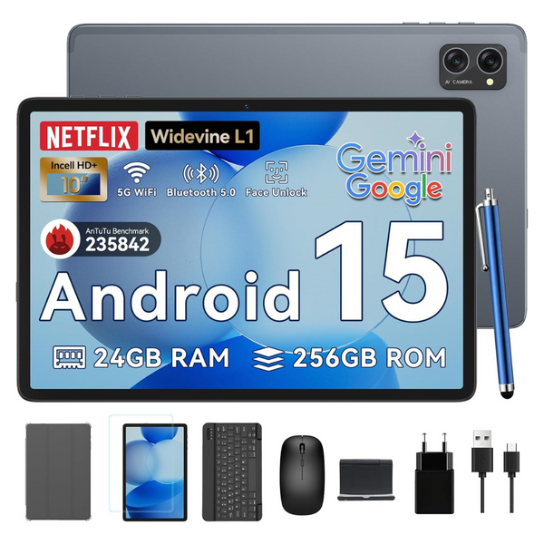 Tabwee T20 10.1" 256GB Wi-Fi Android Tablet