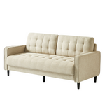 Zinus Benton Sofa Couch with Grid Tufted Cushions (Beige)