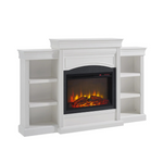 Ameriwood Home Lamont 69" Electric Fireplace W/ Mantel & Shelves