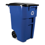 50-Gallon Rubbermaid Commercial Products Brute Rollout Heavy-Duty Trash Can
