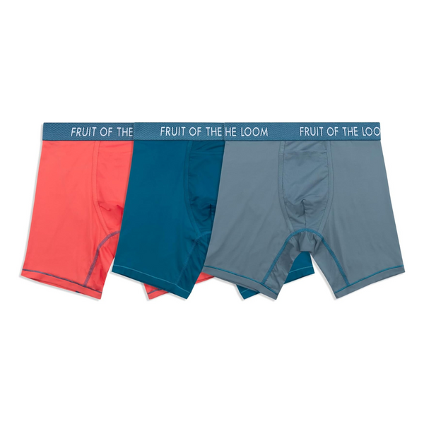 3-Pack Fruit of the Loom Men's Getaway Boxer Briefs