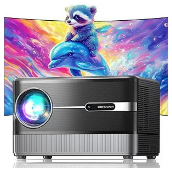 DBPOWER 4K 1000ANSI Native WiFi Bluetooth Video Projector w/ Auto Focus