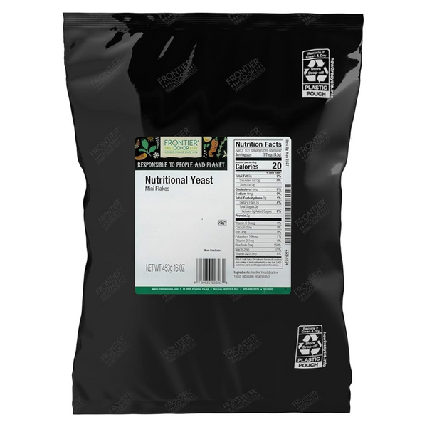 Frontier Co-op Nutritional Yeast Flakes, 1 lb Bulk Bag