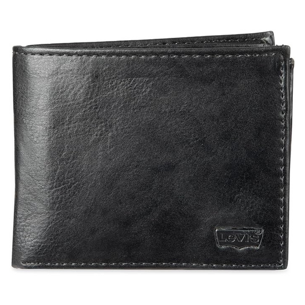 Levi’s Men’s Extra Capacity Slimfold Wallet With Multiple Card Slots And ID Window