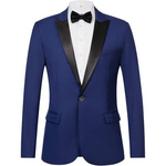 THWEI Men's One Button Tuxedo Jacket Blazer