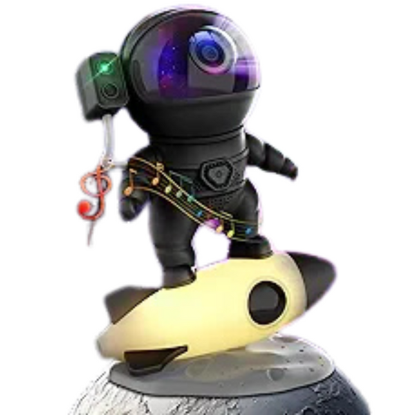 FlyEagle Astronaut Galaxy Star Projector Night Light with Bluetooth Speaker