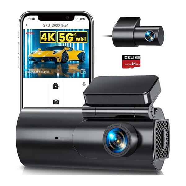 Gku 4k/2.5k Full Front and Rear Dashcams For Cars