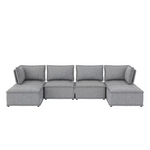 32" W Corner Chair for Modular Linen Sectional Sofa