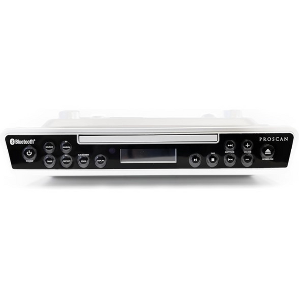 Under Counter CD Player with Clock Radio and Bluetooth