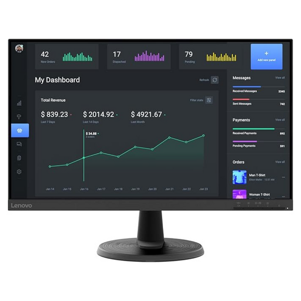 23.8" Lenovo D24-40 FHD 75Hz 4ms VA Freesync Monitor