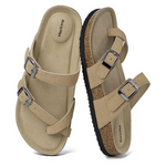 Women's Open Toe Adjustable Slip On Slippers
