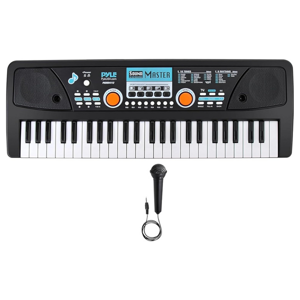 Pyle Portable Digital Musical Karaoke Piano Keyboard – Wired Microphone