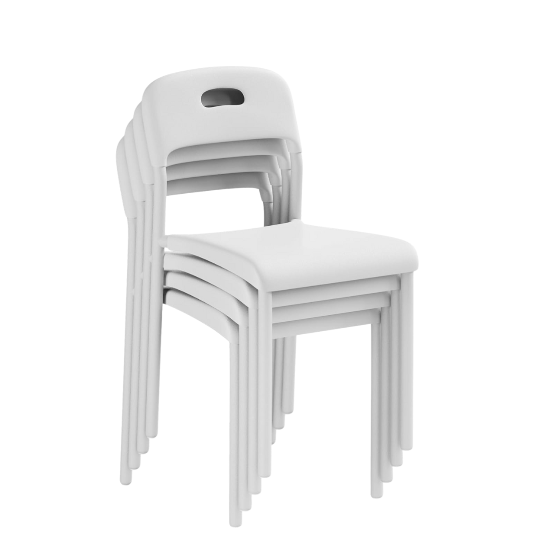 2-Count IDEALHOUSE Modern Stackable Dining Chairs (White)