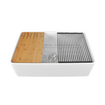 DeerValley Single Basin Workstation Farmhouse Kitchen Sink