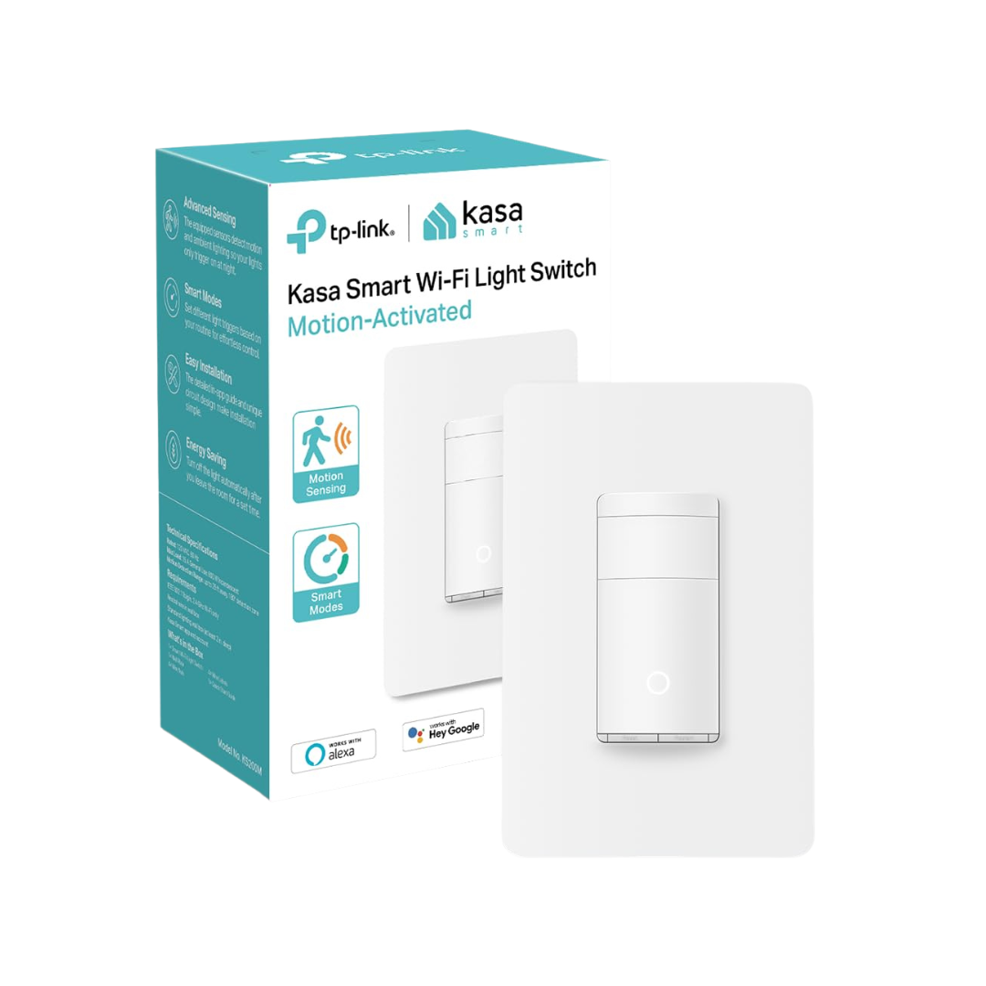 Kasa Smart Motion Sensor 2.4GHz Wi-Fi Light Switch