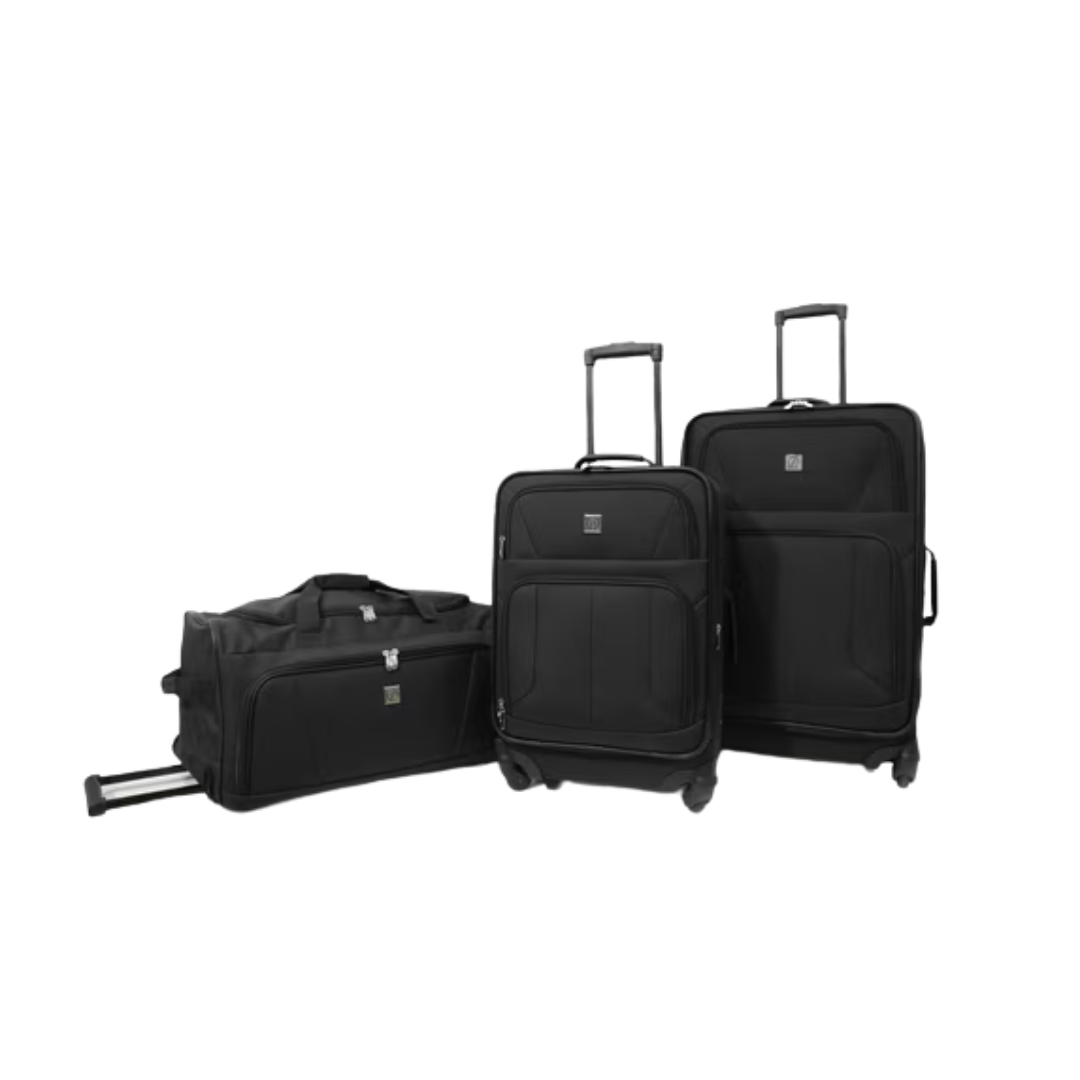 3-Piece Protege Softside Luggage Set (Black)