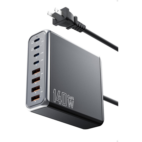 8-Port 140W USB C GaN Charger