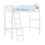 Your Zone Kiarah Twin Loft Bed with Ladder (White)