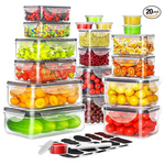 40-Piece Airtight Plastic Food Storage Containers Set w/ Lids