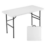 4ft Outdoor Indoor Heavy Duty Plastic Folding Table