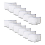 12-Pack Hanes Mens Moisture-Wicking Tagless Briefs
