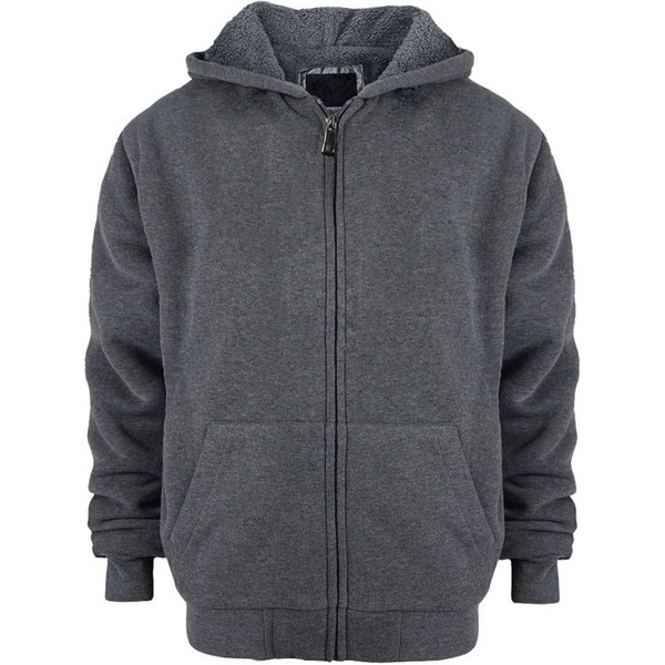 Boys Zip Up Sherpa Lined Fleeced Hoodies Sweatshirts