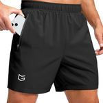 G Gradual Men's Athletic Running Shorts with Zipper Pockets