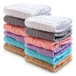 12-Pack Cute Castle 12'' x 12'' Muslin Baby Washcloths (Various)