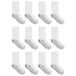 12-Pair Hanes Boys' Double Tough Cushioned Crew Socks