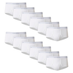 Hanes Men’s Tagless White Briefs With ComfortFlex Waistband (12 Pack)