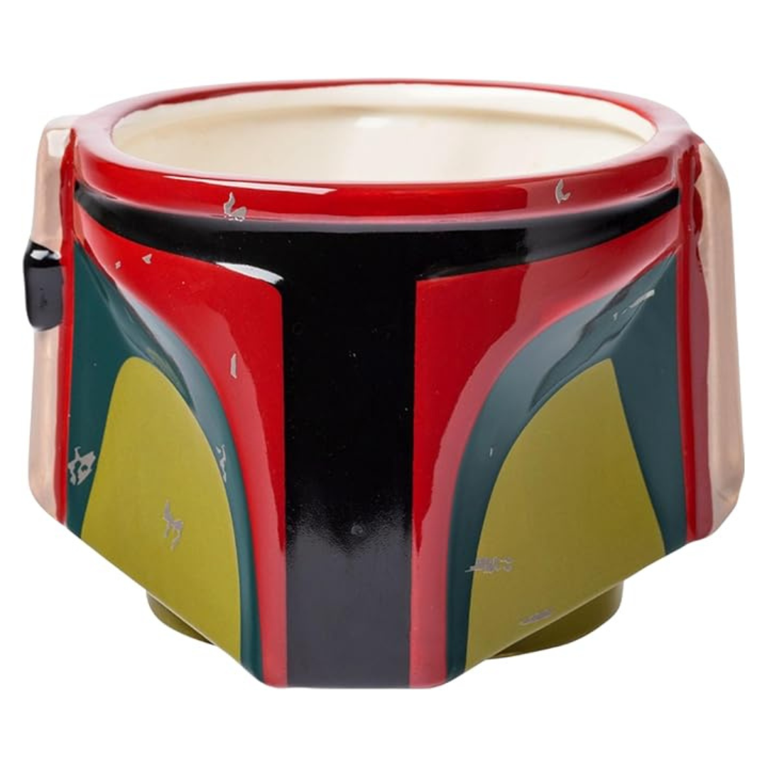 Silver Buffalo Star Wars Boba Fett's Helmet Ceramic 3D Sculpted Mug, 20 Oz