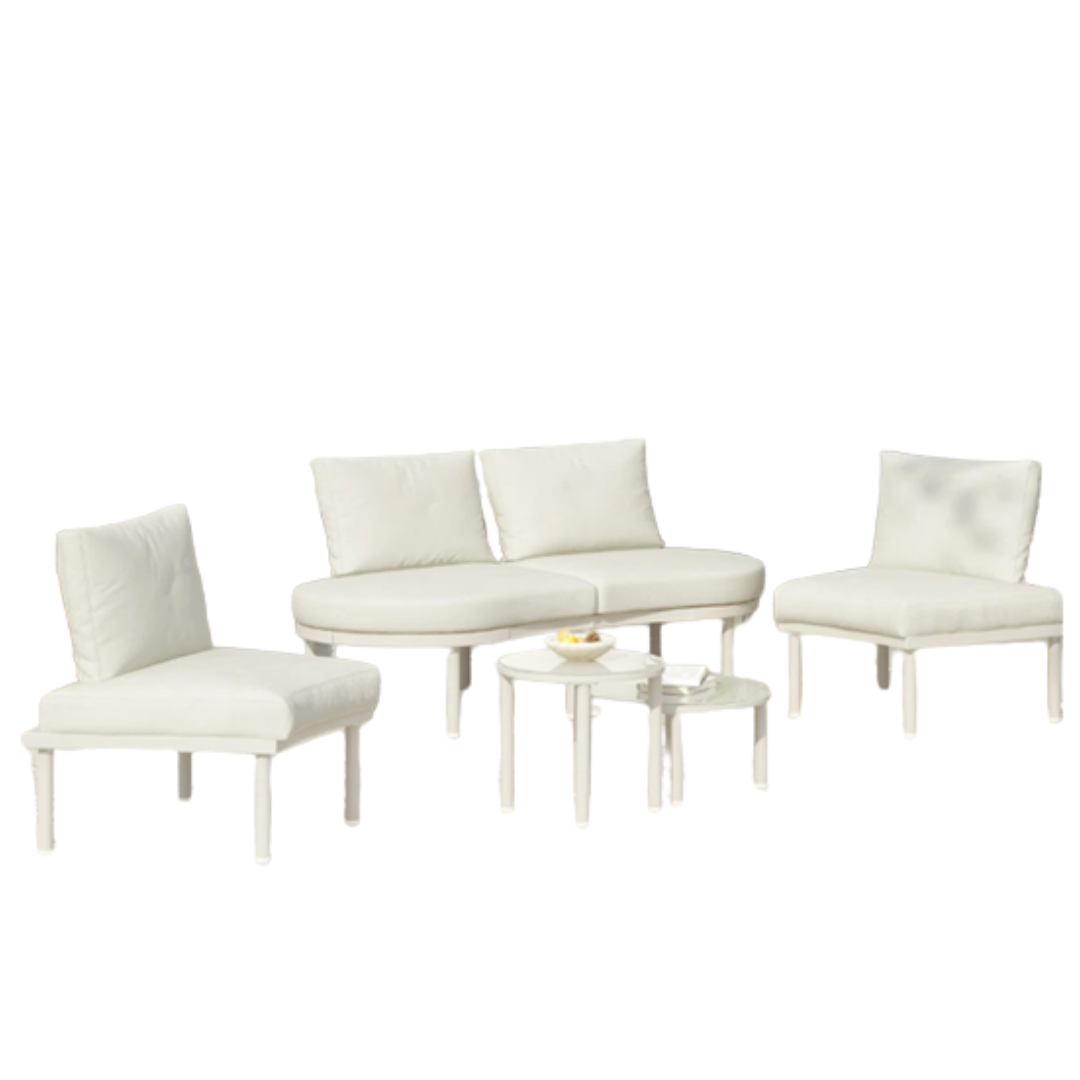 6-Piece Patio Wicker Outdoor Sectional Set With Cushions