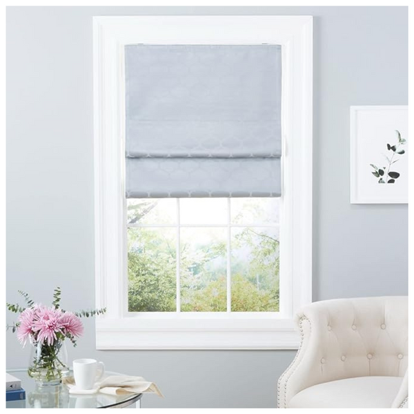 23"x 64" Montague Trellis Total Blackout Roman Shade