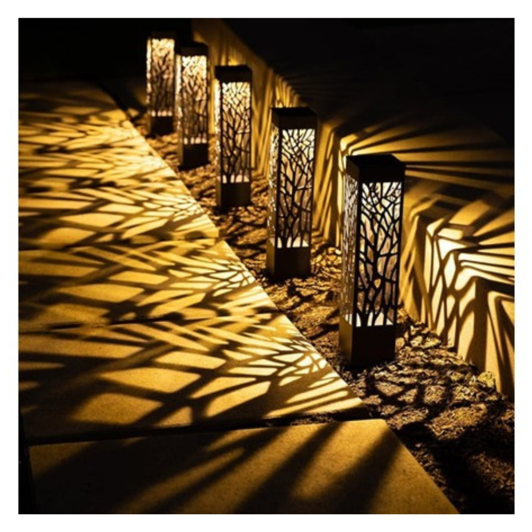 5-Pack Tommy Bahama Square Solar Bollard Lights, 35 Lumen