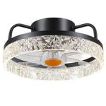 13" Flush Mount Low Profile Ceiling Light Fan With Remote/APP