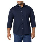 Amazon Essentials Men's Regular-Fit Stretch Poplin Shirt
