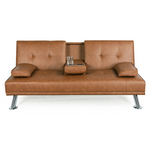 Renwick LuxuryGoods Modern Faux Leather Futon (Various)