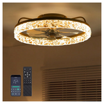 20'' Flush Mount Ceiling Fan With Lights And Remote Fandelier