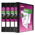 Avery Durable View 3 Ring 1 Inch Black Binders (4 Black)