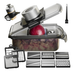 12-in-1 Lusvnex 9-Blade Stainless Steel Vegetable Chopper/Mandoline Slicer