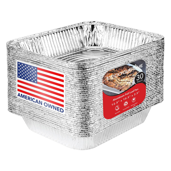 30-Pack Aluminum Pans 9x13 Disposable Foil