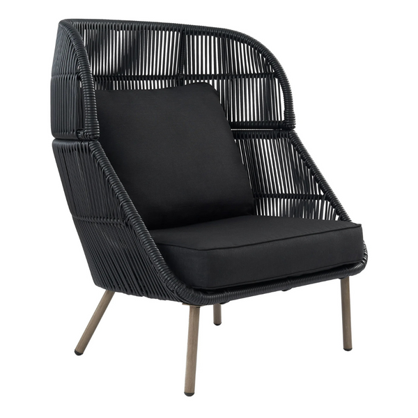 Better Homes & Gardens Tarren Wicker Outdoor Accent Chair (Black)
