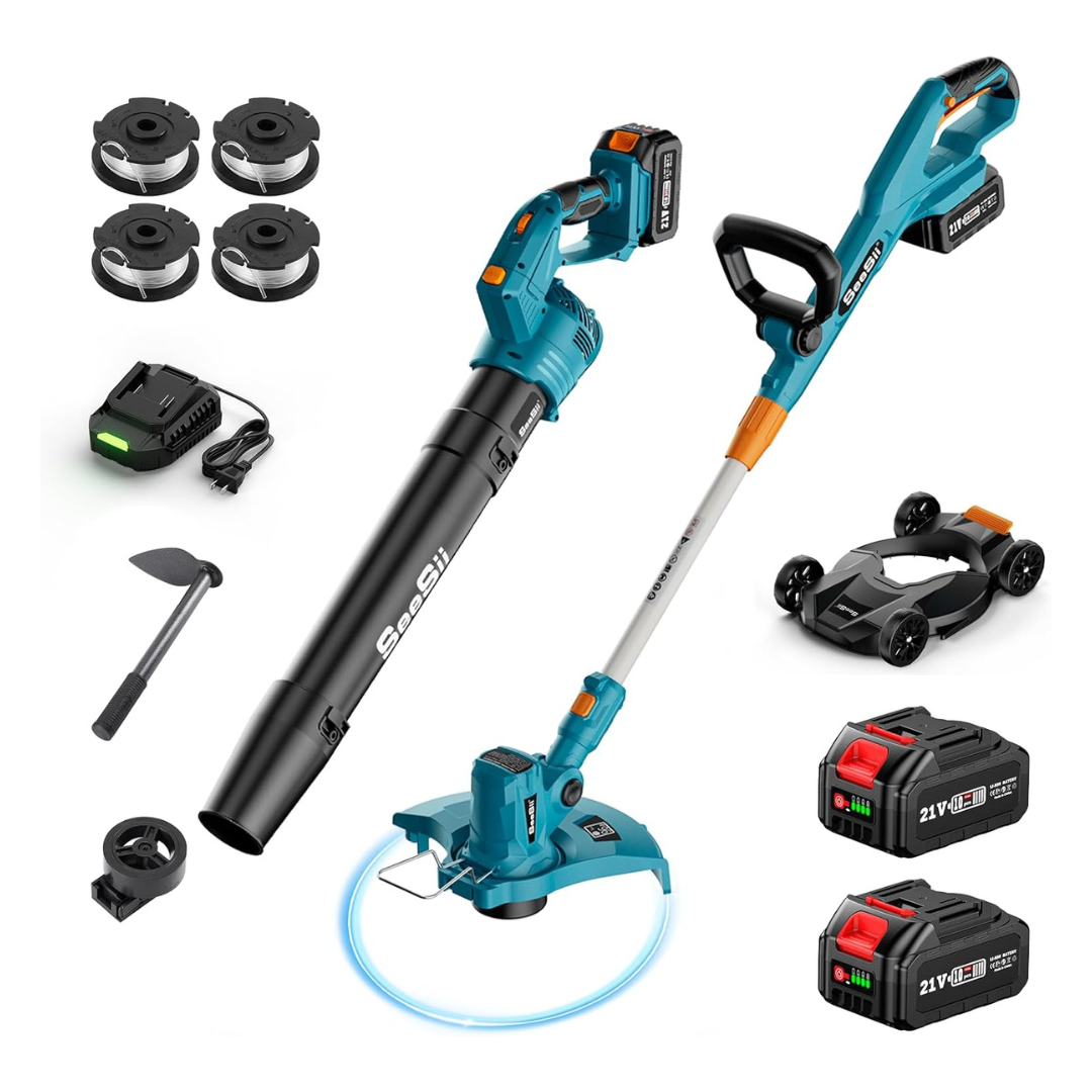 3-in-1 Cordless Electric Trimmer & Leaf Blower Combo Kit