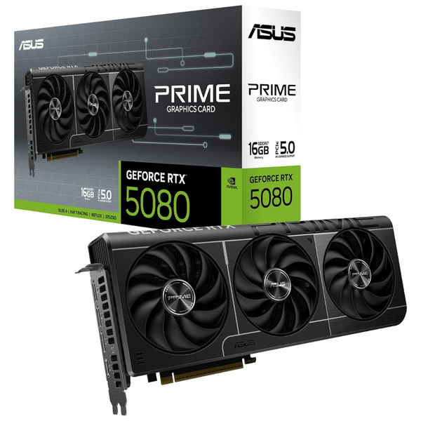 ASUS The SFF-Ready Prime GeForce RTX 5080 16GB GDDR7 Graphics Card