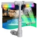 Swimming Pool Waterfall Fountain With 7-Color LED Lights