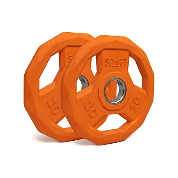 Pair Of 10lb Spart Color-Coded Olympic Weight Plates