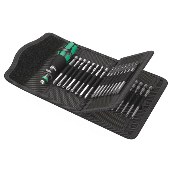 33-Piece Wera Kraftform Kompakt 62 Bitholding Screwdriver And Pouch Set