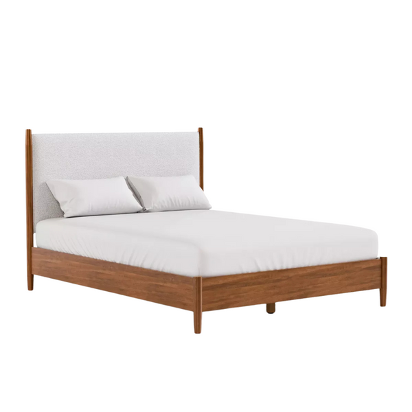 Homes:Inside + Out King Riverstone Mid-Century Modern Platform Bed